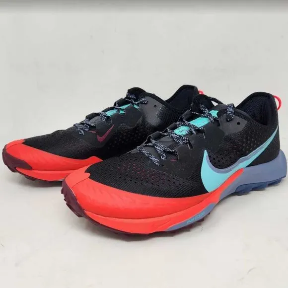New men's 10.5 Nike Air Zoom Terra Kiger 7 sneakers Black Dynamic Turq CW6062
