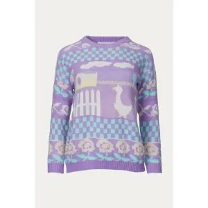 NEW MERRIT CHARLES tallahassee sweater in violet