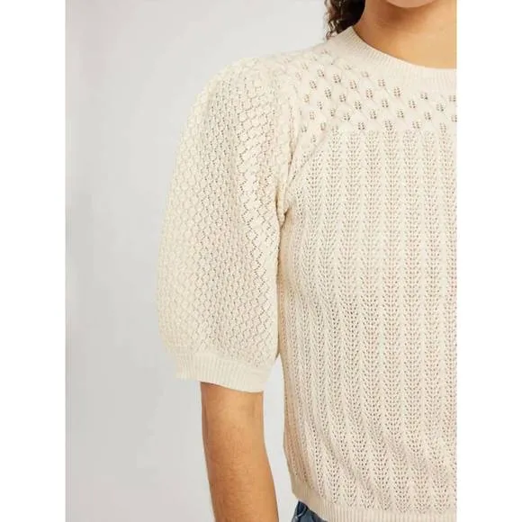 NEW MILLE lola pullover sweater in ivory