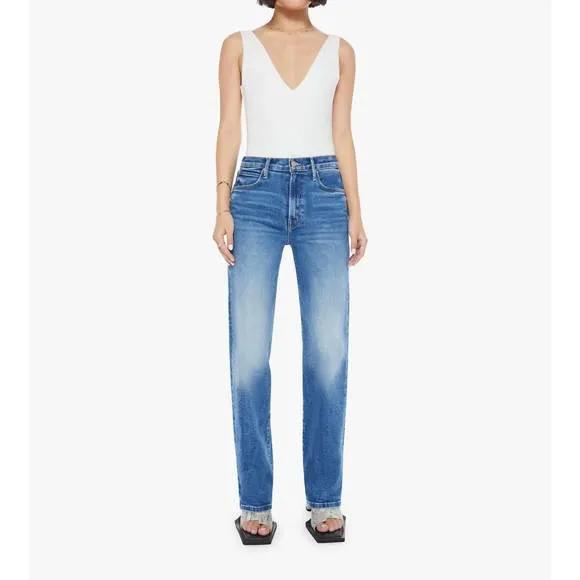 NEW MOTHER petites the lil kick it jeans in bitchin