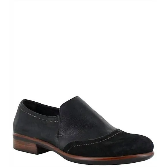 NEW NAOT women's angin mixed leather loafers in black