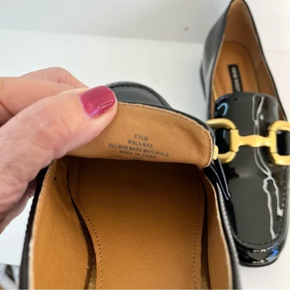 New Nine West Lilma Loafer Black patent leather size 8.5 women’s Shoes Flats