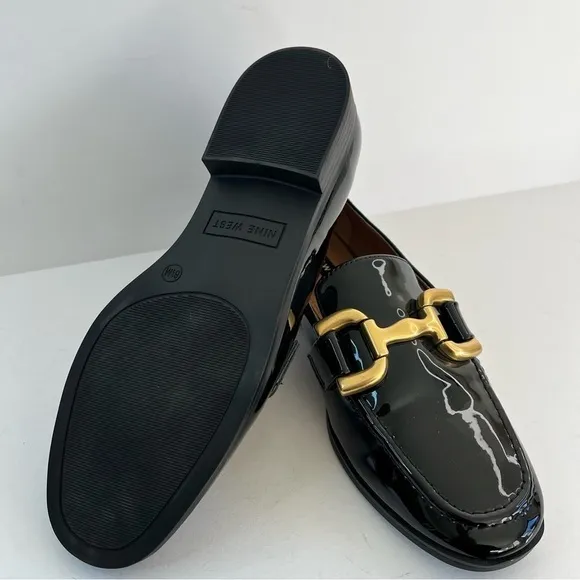 New Nine West Lilma Loafer Black patent leather size 8.5 women’s Shoes Flats