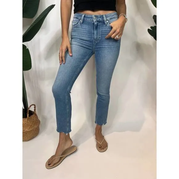 NEW PAIGE cindy straight leg jeans in mel