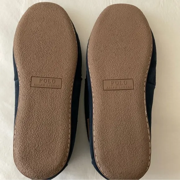 New Polo Ralph Lauren Collins Apre Ski Bear Suede Loafers Faux Fur Lining