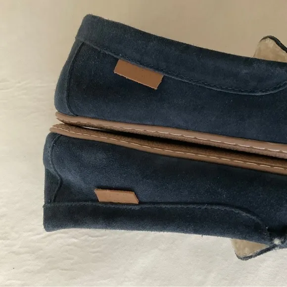New Polo Ralph Lauren Collins Apre Ski Bear Suede Loafers Faux Fur Lining