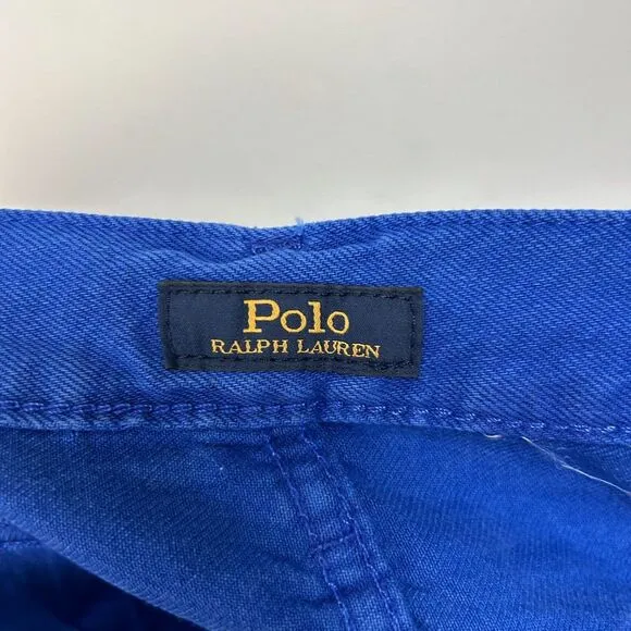 NEW Polo Ralph Lauren Varick Slim Straight Hemp Mens 42x32 Denim Blue Jeans Blue