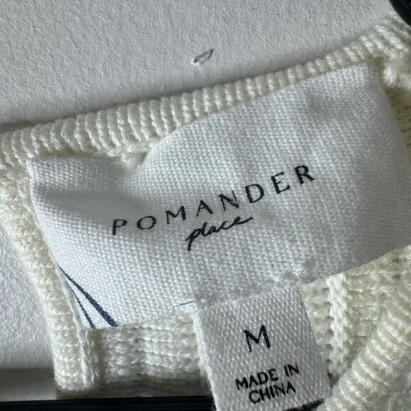 New POMANDER PLACE Ivory Adi Knit Dress medium