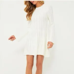 New POMANDER PLACE Ivory Adi Knit Dress medium