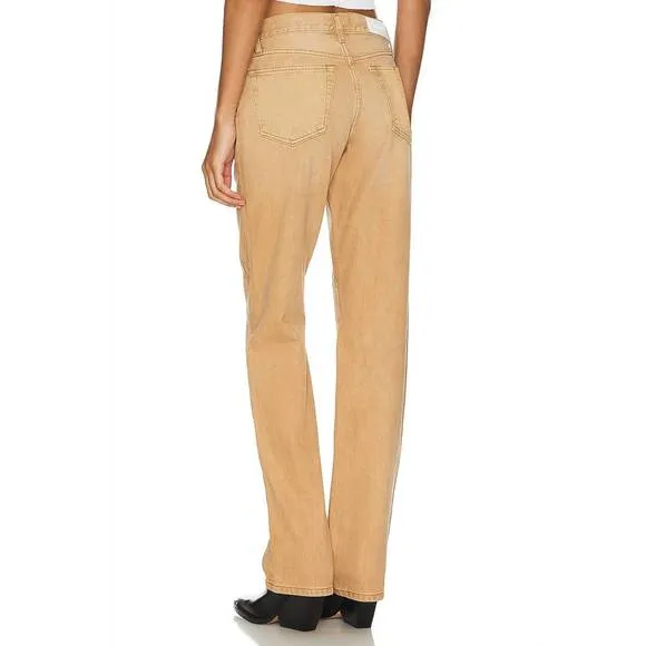 NEW RE/DONE easy straight leg jeans in western desert sand