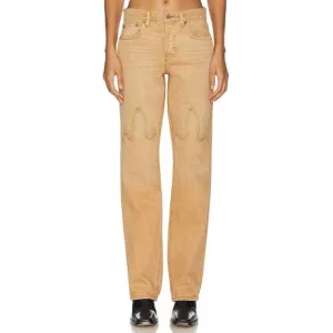 NEW RE/DONE easy straight leg jeans in western desert sand
