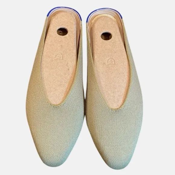 New Rothy’s Almond Demi Mules Flats Olive Khaki Sage Neutral Cedar Green