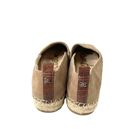 NEW Sam Edelman Khloe Slip On Espadrilles flats Sz 6.5 neutral tan beige