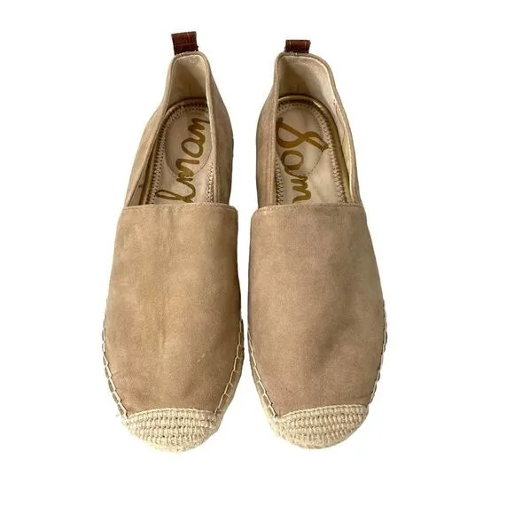 NEW Sam Edelman Khloe Slip On Espadrilles flats Sz 6.5 neutral tan beige
