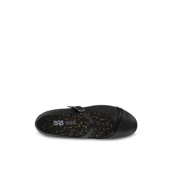 NEW SAS clare non slip loafer - medium in black