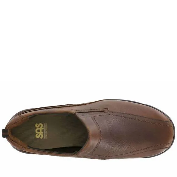 NEW SAS men's cruise on slip on loafer double wide in brown