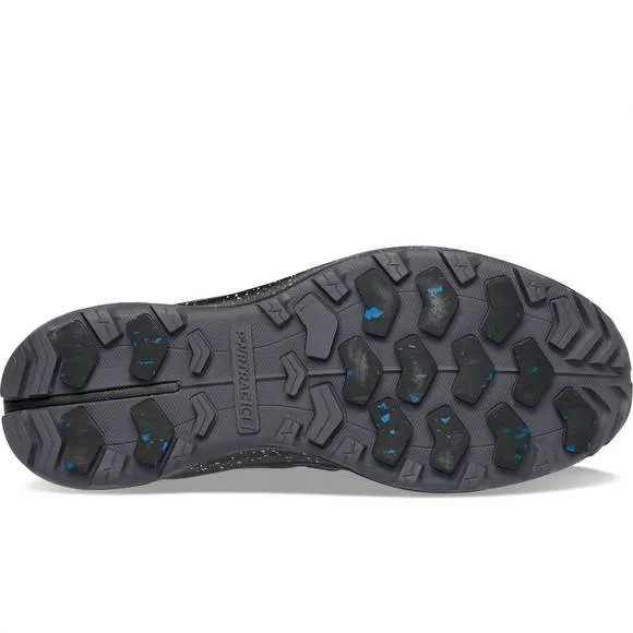 NEW SAUCONY men's peregrine ice 3 trail running sneakers in black/shadow