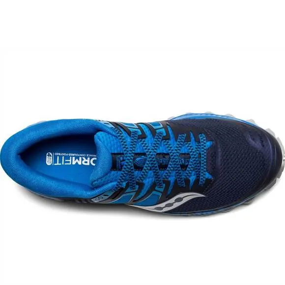NEW SAUCONY men's peregrine iso sneakers in blue/navy