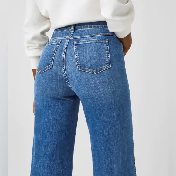 New Seamed Front, Wide Leg Jeans