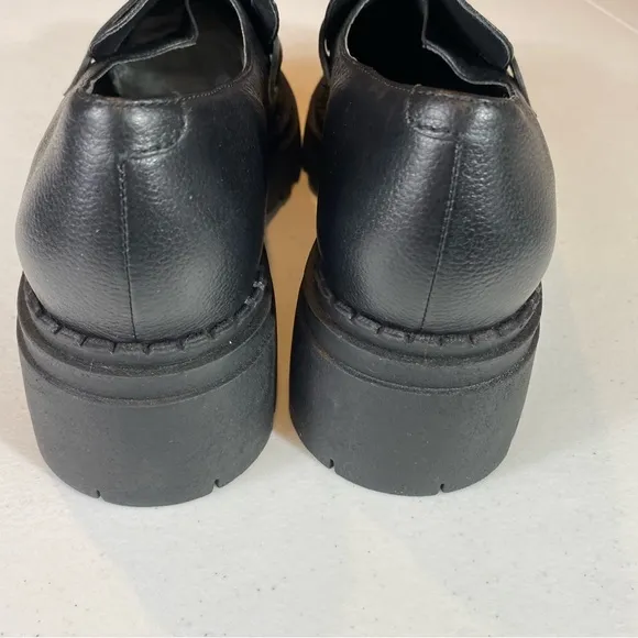 NEW Seychelles Platform Meridian Loafer in Black Leather