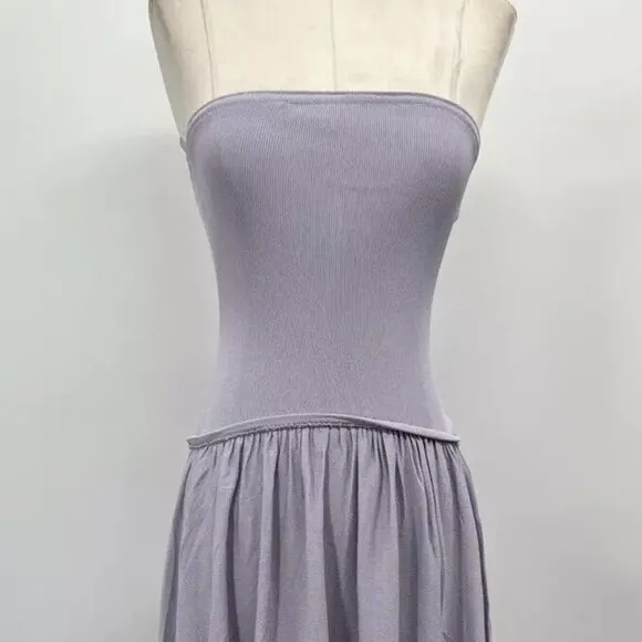 NEW SOLID AND STRIPES The Sasha Dress Size Small in Lilac Strapless