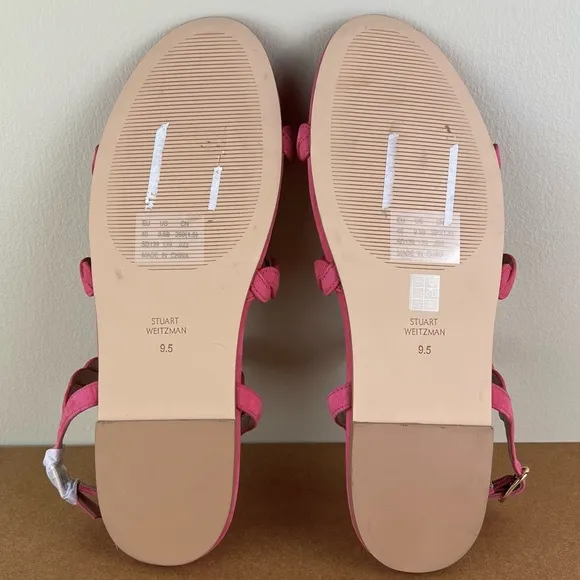 NEW STUART WEITZMAN PINK SUEDE STRAPPY SANDALS