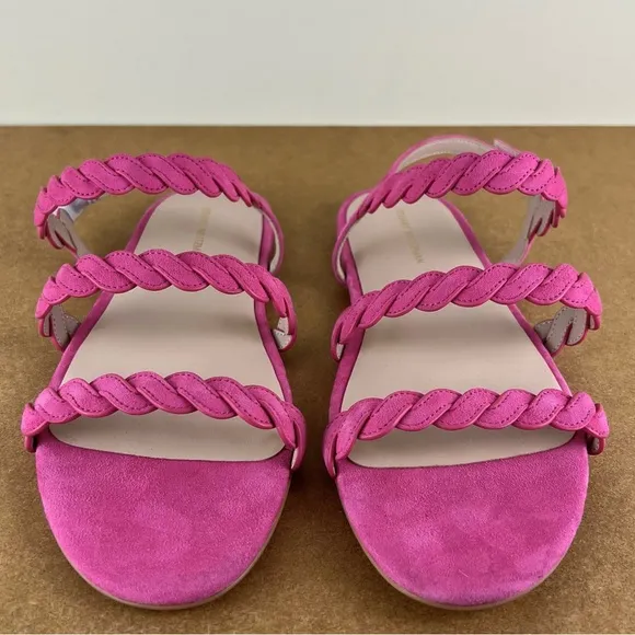 NEW STUART WEITZMAN PINK SUEDE STRAPPY SANDALS