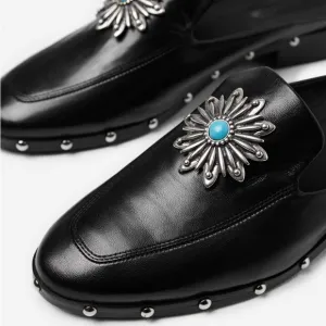 New! The Kooples Turquoise Jeweled Studded Mules