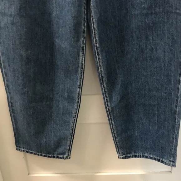 NEW ÉTICA Cassel Ultra High Barrel Women's 29 dark denim Anthropologie NWT jeans
