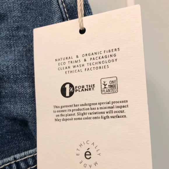 NEW ÉTICA Cassel Ultra High Barrel Women's 29 dark denim Anthropologie NWT jeans