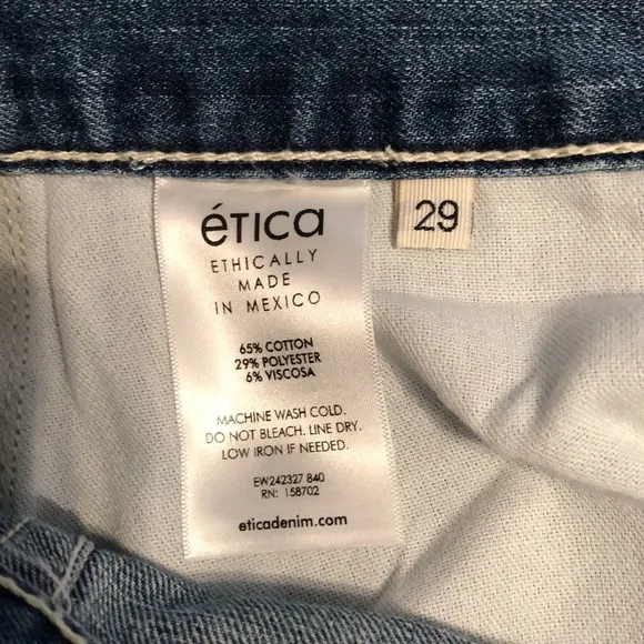 NEW ÉTICA Cassel Ultra High Barrel Women's 29 dark denim Anthropologie NWT jeans