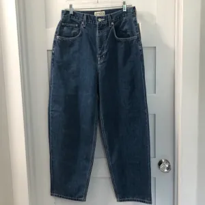 NEW ÉTICA Cassel Ultra High Barrel Women's 29 dark denim Anthropologie NWT jeans