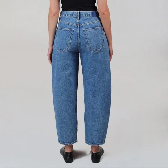 NEW ÉTICA Cassel Ultra High Barrel Women's 29 dark denim Anthropologie NWT jeans