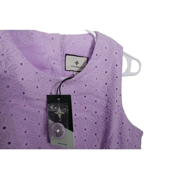 New Tuckernuck Lavender Folly Dress Eyelet Lace Cover Buttons Summer S 1799-19