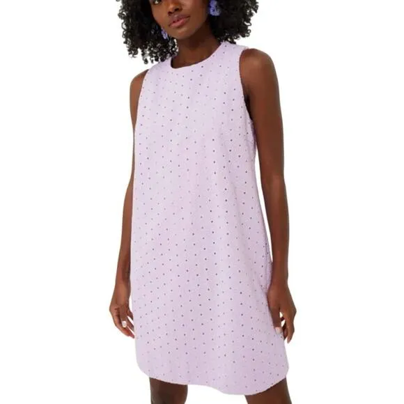 New Tuckernuck Lavender Folly Dress Eyelet Lace Cover Buttons Summer S 1799-19