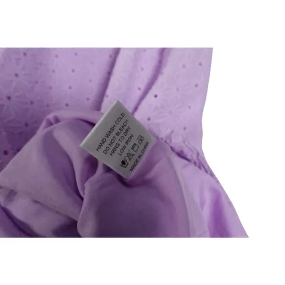 New Tuckernuck Lavender Folly Dress Eyelet Lace Cover Buttons Summer S 1799-19