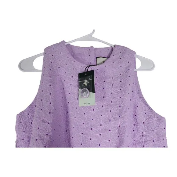 New Tuckernuck Lavender Folly Dress Eyelet Lace Cover Buttons Summer S 1799-19