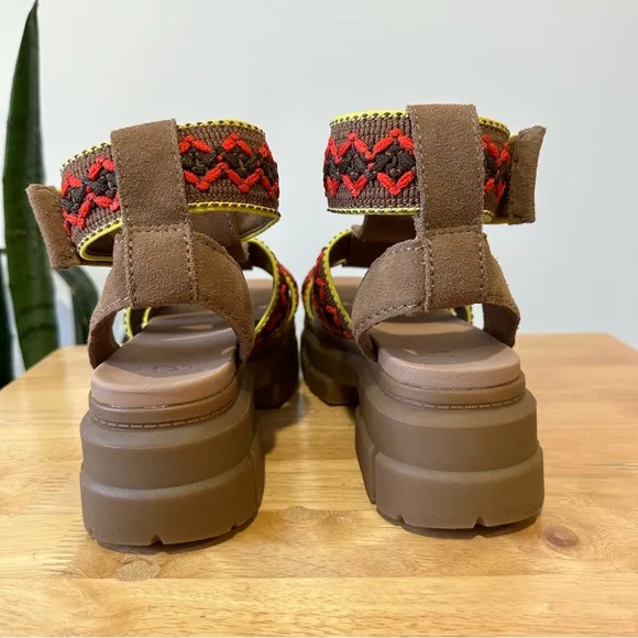 NEW Ugg Ashton Heritage Embroidered Lug Sandals