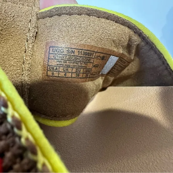 NEW Ugg Ashton Heritage Embroidered Lug Sandals