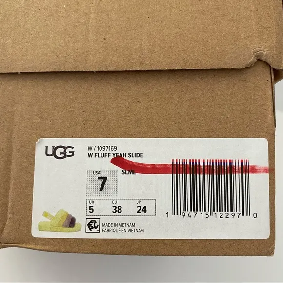 New UGG Fluff Yeah Slippers Sulfur Multi 7