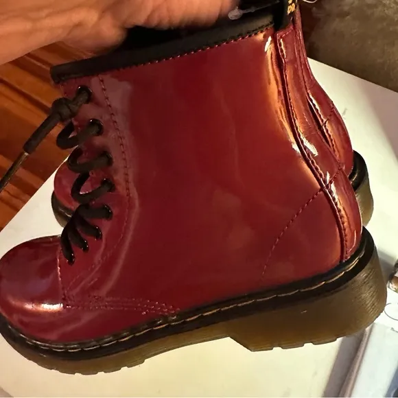 New unisex  red / burgundy Doc  martens boots.  New no box. Size 3 .