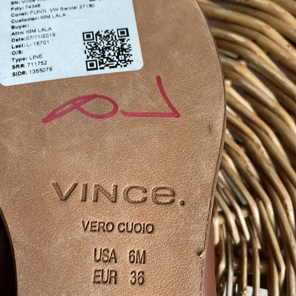 NEW Vince beautiful brown leather wrap around rope wedge sandals