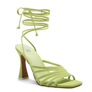 NEW Vince Camuto Suede Roselian Ankle Wrap Dress Sandals in Lime Green