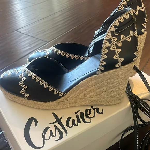 New with tags in box.  Altazurra x Castaner iria altz wedge espadrilles