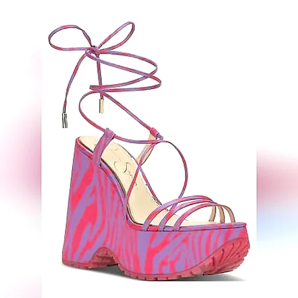 New w/o Box Jessica Simpson Damazy Platform Strappy Wedge Dress Sandals Size 8.5
