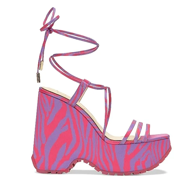New w/o Box Jessica Simpson Damazy Platform Strappy Wedge Dress Sandals Size 8.5