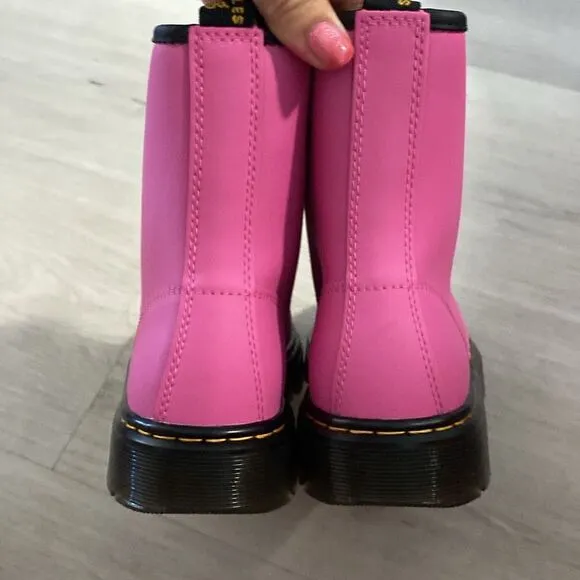 NEW -WOMEN'S DR. MARTENS ZAVALA COMBAT BOOTS- THRIFT PINK- Size 7