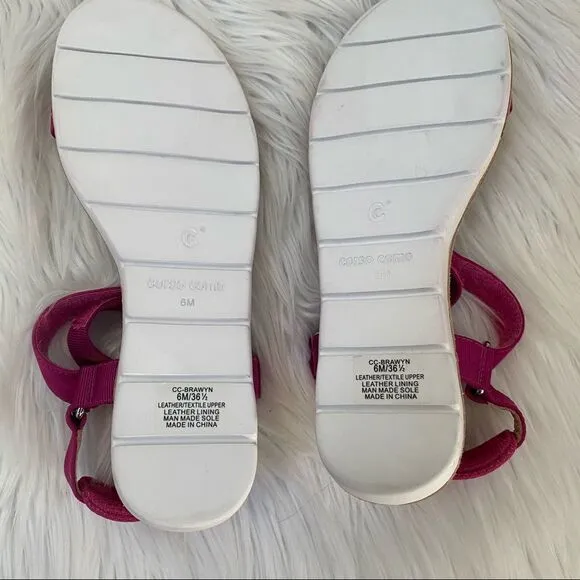 NEW CC Corso Como Brawyn fuchsia flat sandals 6