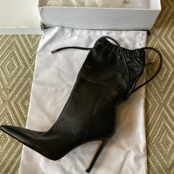 NIB IRO Paris Hosta leather stunning sexy slouchy ankle luxury stiletto boots