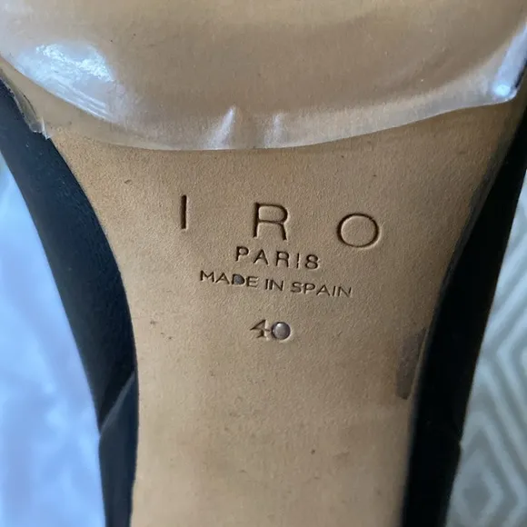 NIB IRO Paris Hosta leather stunning sexy slouchy ankle luxury stiletto boots